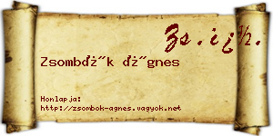 Zsombók Ágnes névjegykártya
